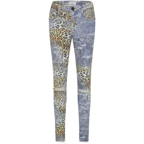Leopard Print Skinny Jeans - One Teaspoon - Modalova