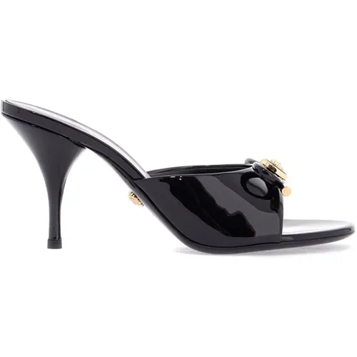 Opera Bow Heeled Mules , female, Sizes: 8 UK, 7 UK, 3 UK, 4 UK - Versace - Modalova