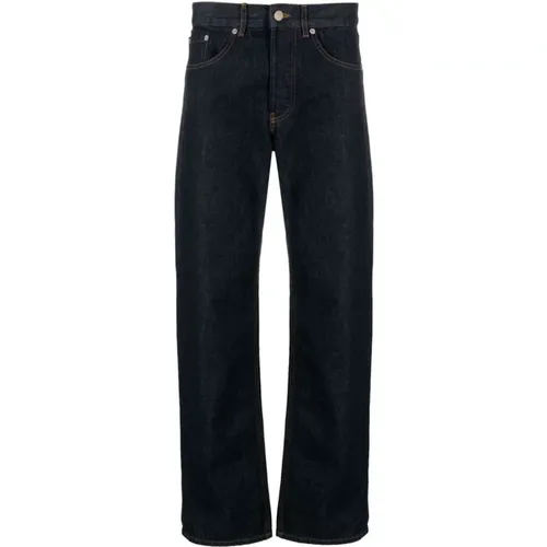Indigo Straight Leg Jeans , male, Sizes: W32, W31, W33 - Dries Van Noten - Modalova