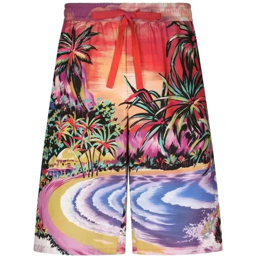 Multicolor Casual Shorts , male, Sizes: M - Dolce & Gabbana - Modalova