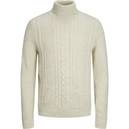 Herren Zopfmuster Rollkragenpullover - jack & jones - Modalova