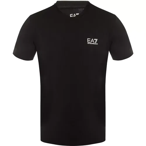 T-Shirt mit Logo , Herren, Größe: M - Emporio Armani EA7 - Modalova