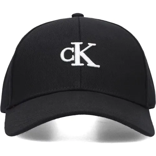 Schwarze Archive Cap mit Gummilabel , Damen, Größe: ONE Size - Calvin Klein - Modalova