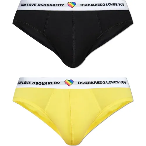 Two-Pack Boxers with Logo , male, Sizes: M, XL, XS, S - Dsquared2 - Modalova