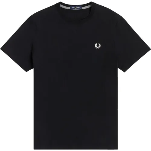 Classic Laurel Embroidered Crew Neck T-Shirt , male, Sizes: L, 2XL, M, XL - Fred Perry - Modalova