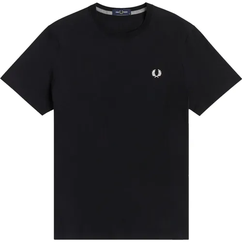 Klassisches Laurel besticktes Crew Neck T-Shirt , Herren, Größe: S - Fred Perry - Modalova