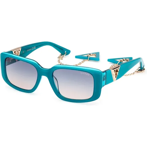Blau Getönte Sonnenbrille , unisex, Größe: 53 MM - Guess - Modalova