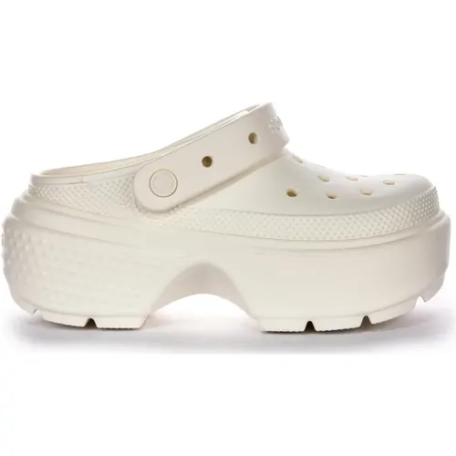 Stomp Clog in Off , female, Sizes: 5 UK, 8 UK, 6 UK, 4 UK - Crocs - Modalova