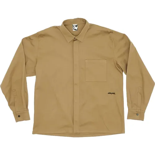 Overshirt with Classic Collar , male, Sizes: L, S - Gr10K - Modalova