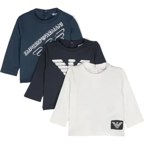 Buntes Baumwoll-T-Shirt-Set für Babys - Armani - Modalova