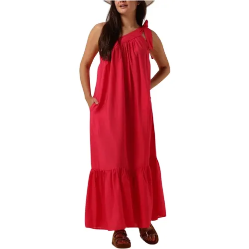 Rosa Maxi Asymmetrisches Kleid für den Sommer - Co'Couture - Modalova