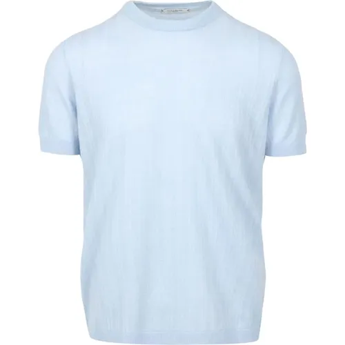 Clear Cotton Crew-neck T-shirt , male, Sizes: M - Paolo Pecora - Modalova