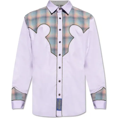 Shirt in contrasting fabrics , male, Sizes: L - Maison Margiela - Modalova