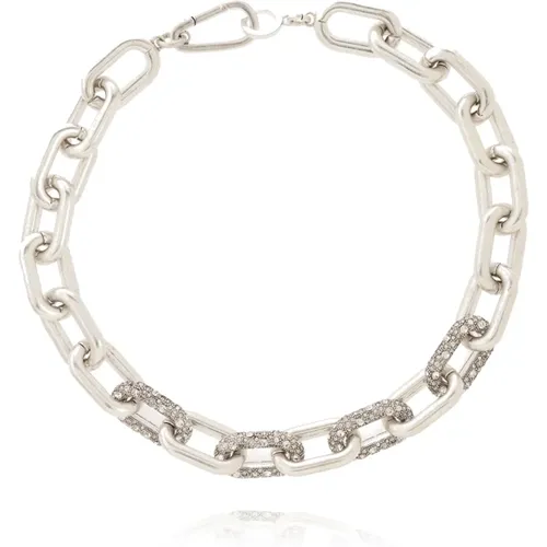 Kurze Halskette mit Kristallverzierung - AllSaints - Modalova