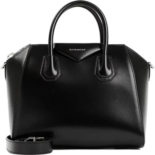 Leather Handbag with Top Handles , female, Sizes: ONE SIZE - Givenchy - Modalova
