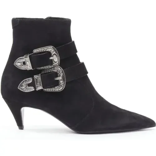 Pre-owned Suede boots , female, Sizes: 4 UK - Saint Laurent Vintage - Modalova