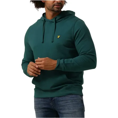 Grüner Pullover Hoodie für Männer , Herren, Größe: S - Lyle & Scott - Modalova