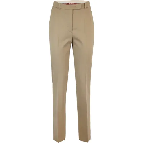 Slim Fit Trousers French Pockets , female, Sizes: L, XS, S - Max Mara Studio - Modalova