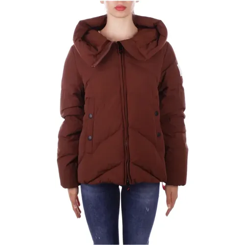 Kapuzenjacke mit seitlichem Logo-Reißverschluss , Damen, Größe: S - Afterlabel - Modalova