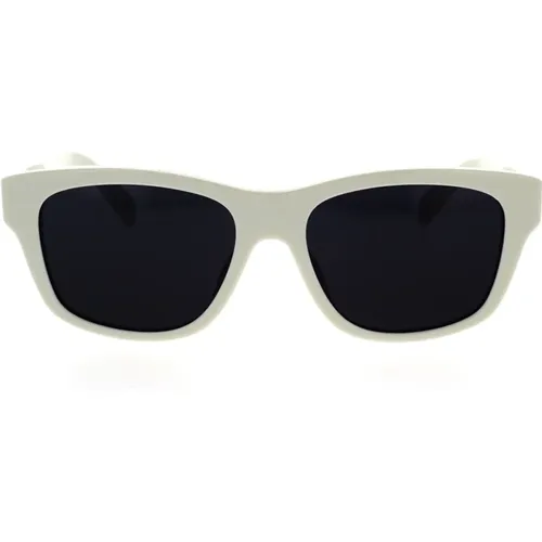 Geometric Sunglasses with Frame and Grey Lenses , unisex, Sizes: 55 MM - Celine - Modalova