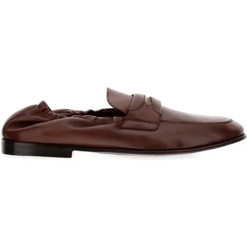 Luxurious Leather Loafers for Men , male, Sizes: 6 1/2 UK - Dolce & Gabbana - Modalova
