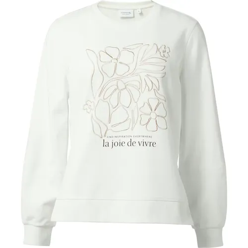 Artwork Sweatshirt , female, Sizes: 2XL, M - comma - Modalova