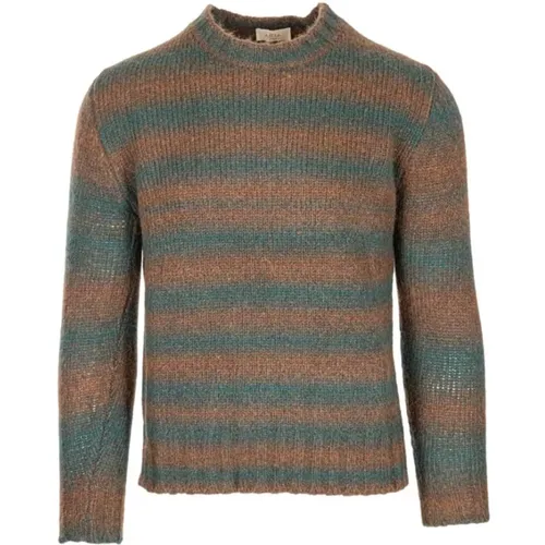 Striped Alpaca Sweater , male, Sizes: S, L, M - Altea - Modalova