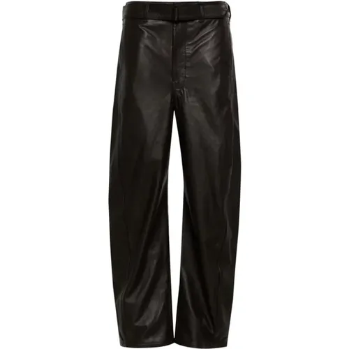 Dark Leather Pants , female, Sizes: M - Lemaire - Modalova