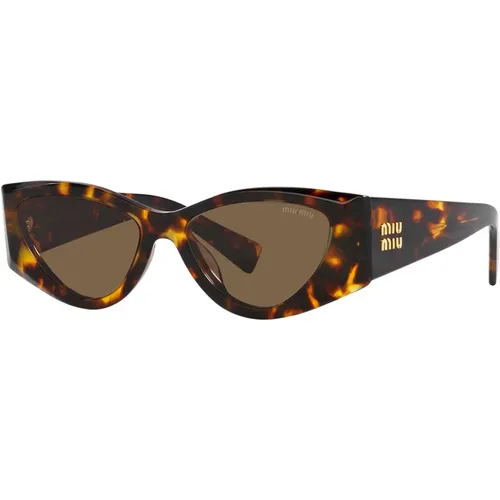 Cat-eye Sunglasses with Dark Lenses , female, Sizes: 54 MM - Miu Miu - Modalova