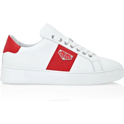 Weiße Leder-Sneaker mit Emblem - Philipp Plein - Modalova