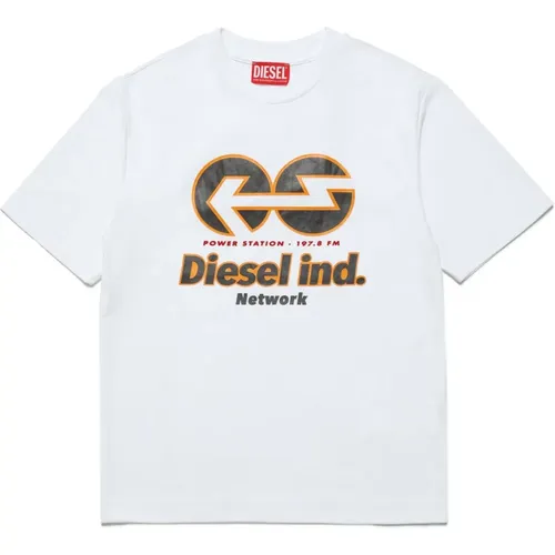 Grunge-inspiriertes Grafik-Jersey-T-Shirt - Diesel - Modalova