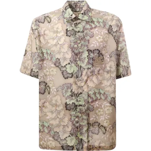 Floral Print Beige Shirt , male, Sizes: XL - ETRO - Modalova