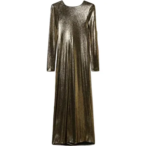 Goldfolieneffekt Kleid , Damen, Größe: XS - Twinset - Modalova