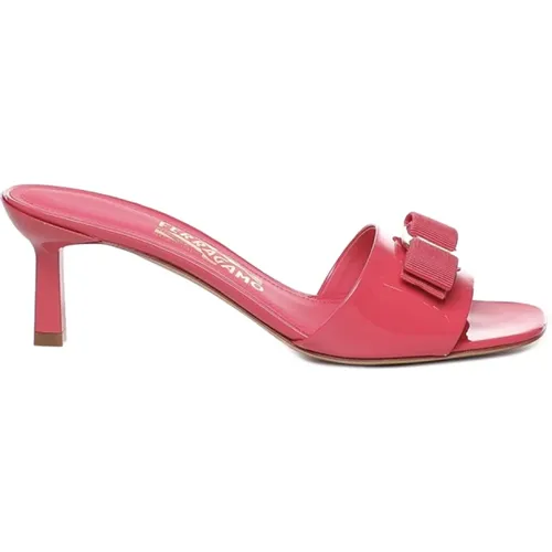 Patent Leather Heeled Mules , female, Sizes: 3 1/2 UK - Salvatore Ferragamo - Modalova