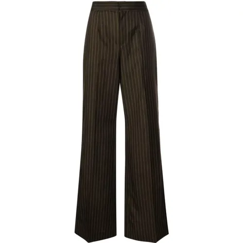 Wool Blend Wide Leg Trousers , female, Sizes: S - Jean Paul Gaultier - Modalova