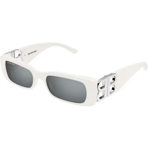 Frame Silver Lens Sunglasses , unisex, Sizes: 51 MM - Balenciaga - Modalova