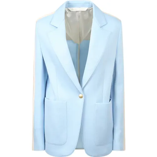 Klassischer Blauer Blazer für Frauen , Damen, Größe: XS - Palm Angels - Modalova