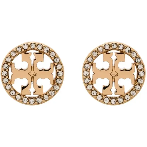 Stud Earrings with Pave Detail , female, Sizes: ONE SIZE - TORY BURCH - Modalova