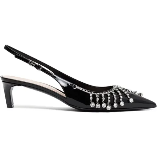 Crystal Embellished Slingback Kitten Heels , female, Sizes: 5 UK, 3 UK, 7 UK - Gucci - Modalova