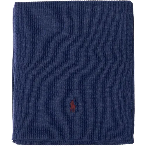 Wool Scarf with Embroidered Logo , male, Sizes: ONE SIZE - Polo Ralph Lauren - Modalova