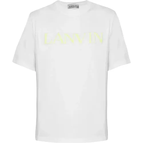 Besticktes Logo T-Shirt für Herren , Herren, Größe: M - Lanvin - Modalova