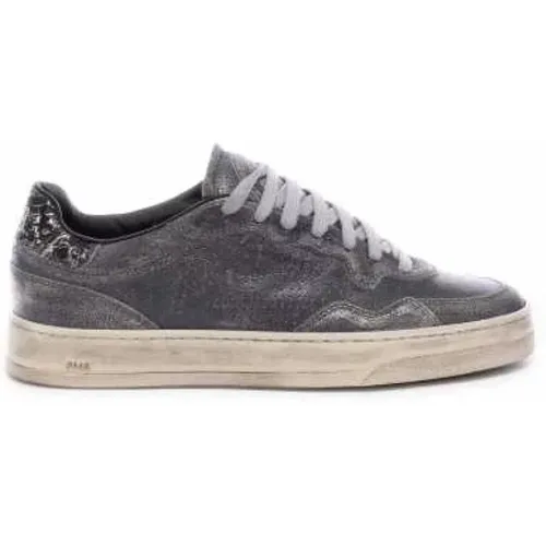 Schwarze Metallic-Leder-Sneakers Bali Washed Stone , Damen, Größe: 37 EU - P448 - Modalova