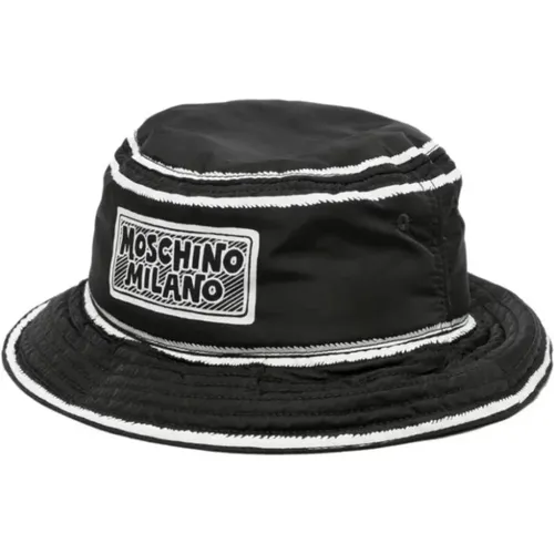 Fishing Hat with Logo Print , male, Sizes: M - Moschino - Modalova