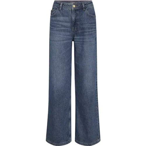 Wide Leg Dark Jeans , female, Sizes: W27, W26, W29, W31, W28 - MOS MOSH - Modalova