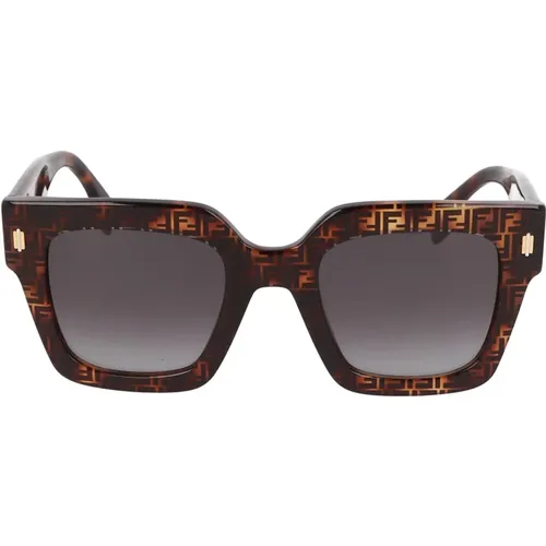Quadratische Rahmen Sonnenbrille,Quadratische Sonnenbrille für Frauen - Roma Fe40101I 55B - Fendi - Modalova