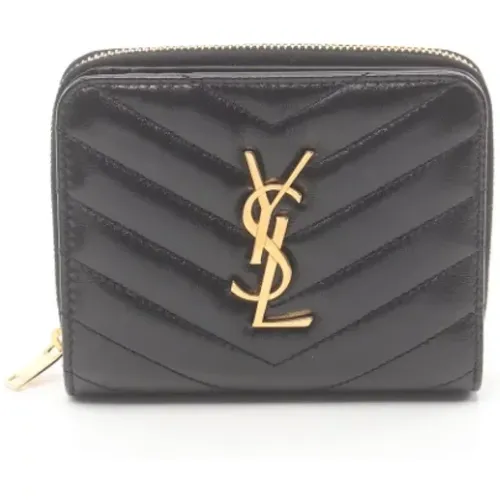 Pre-owned Leather wallets , female, Sizes: ONE SIZE - Saint Laurent Vintage - Modalova