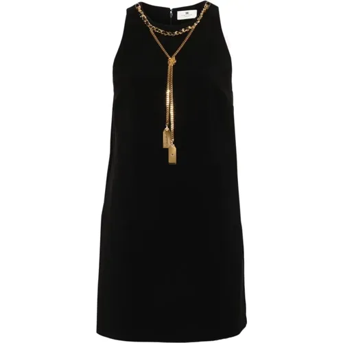 Schwarzes Kleid Aw24 Damenmode - Elisabetta Franchi - Modalova