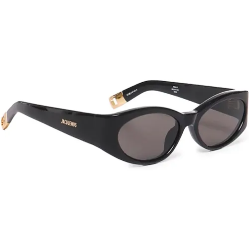 Ovalo Sunglasses with Golden Finish , unisex, Sizes: ONE SIZE - Jacquemus - Modalova
