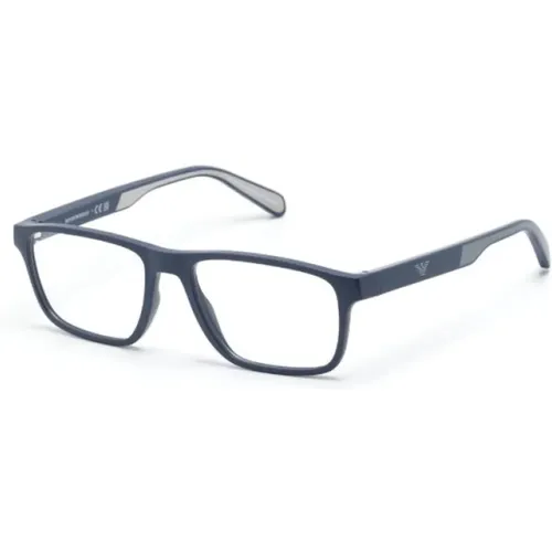 Blaue Optische Brille Stilvolles Design , Herren, Größe: 54 MM - Emporio Armani - Modalova