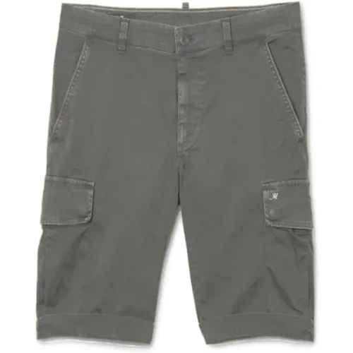 Stretch Cotton Cargo Shorts , male, Sizes: L - Mason's - Modalova